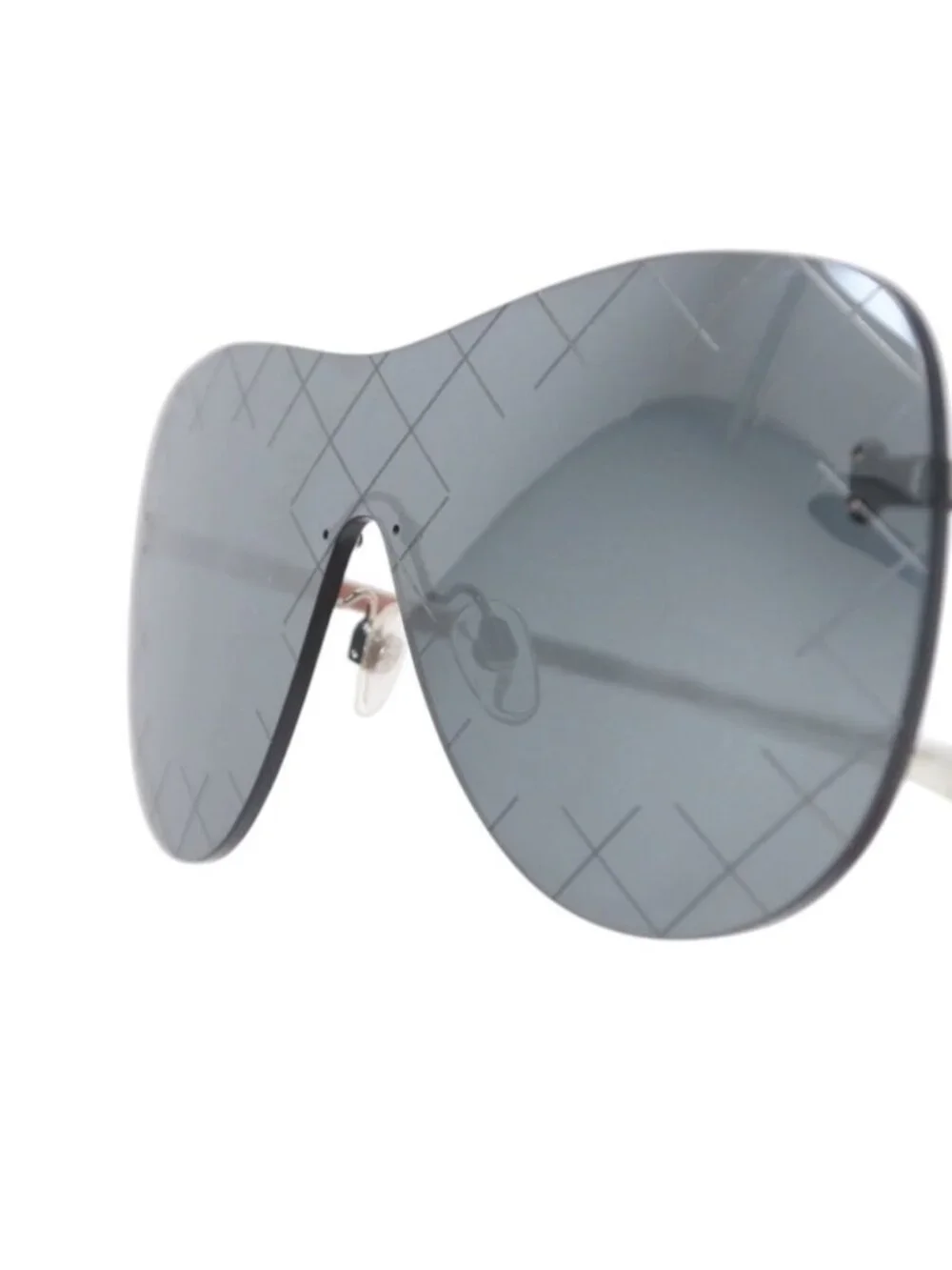 Chanel Rimless Sunglasses Eyewear CC Logo Black